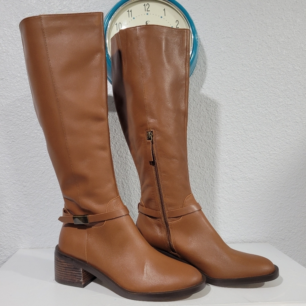 Linea Paolo Kamile Knee High Riding Boot, Sz 9 Wide calf